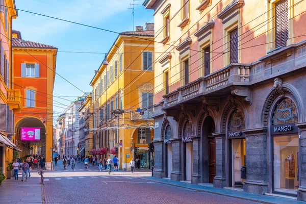 Modena Italië September 2021 Smalle Straat Het Centrum Van Italiaanse — Stockfoto