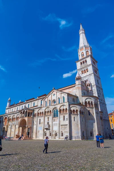 Modena Talya Eylül 2021 Modena Katedrali Talya Daki Ghirlandina Kulesi — Stok fotoğraf