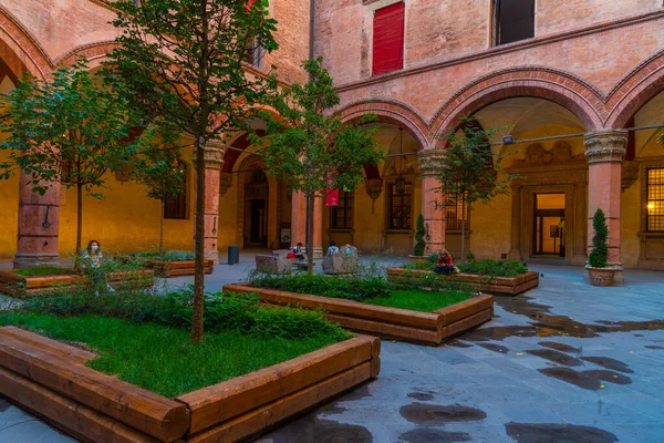 Bologna Settembre 2021 Cortile Del Palazzo Accuriso Nella Città Bologna — Foto Stock