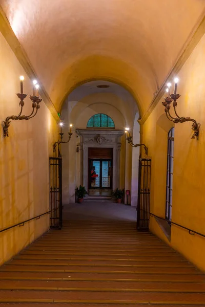 2021年9月21日 意大利博洛尼亚 意大利博洛尼亚市Palazzo Comunale走廊 — 图库照片