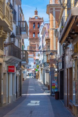 Zafra, İspanya, 20 Mayıs 2021: İspanya 'nın Zafra kentindeki ticaret caddesi