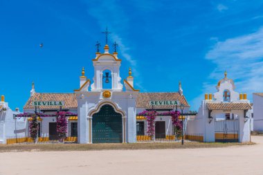 El Rocio, İspanya, 21 Mayıs 2021: İspanya 'da El Rocio Meydanı