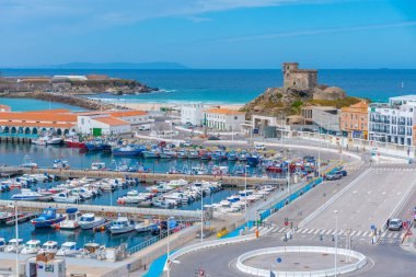 Tarifa, İspanya, 23 Mayıs 2021: Tarifa İspanya 'daki liman manzarası