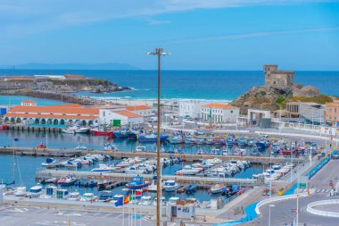 Tarifa, İspanya, 23 Mayıs 2021: Tarifa İspanya 'daki liman manzarası