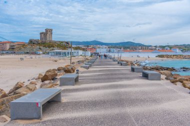 Tarifa, İspanya, 23 Mayıs 2021: İspanya 'nın Tarifa kentinin deniz manzarası