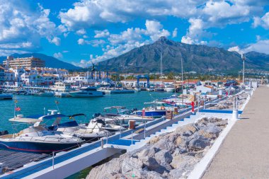 Marbella, İspanya, 23 Mayıs 2021 Marina Puerto Banus İspanya