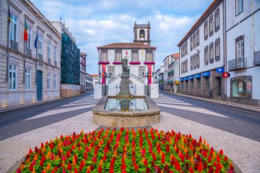 Ponta Delgada, Portekiz, 23 Haziran 2021: Portekiz 'in Sao Miguel kentindeki Camara Belediyesi.