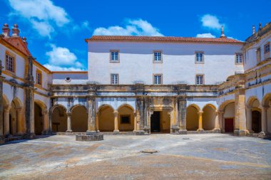 Tomar, Portekiz, 22 Haziran 2021: Tomar, Portekiz 'deki İsa Manastırı.