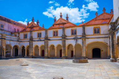 Tomar, Portekiz, 22 Haziran 2021: Tomar, Portekiz 'deki İsa Manastırı.