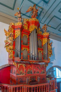 Faro, Portekiz, 18 Haziran 2021: Portekiz 'in Faro kentindeki katedralin içi.