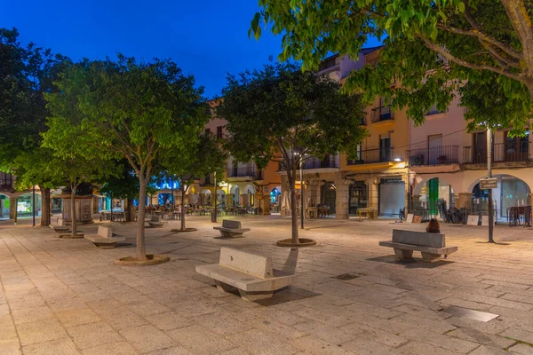 Plasencia Ισπανία Μαΐου 2021 Ηλιοβασίλεμα Στην Plaza Mayor Στην Ισπανική — Φωτογραφία Αρχείου