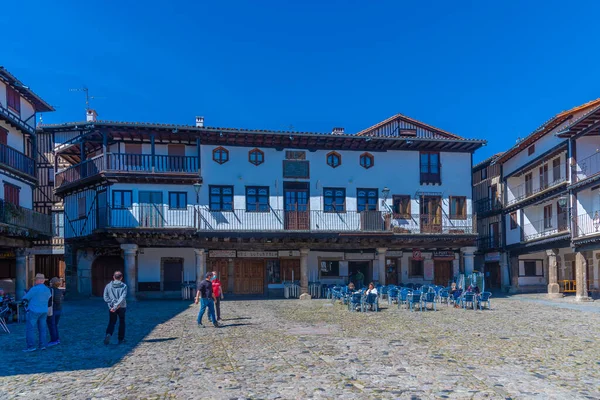 La Alberca, İspanya, 19 Mayıs 2021: İspanya 'nın La Alberca köyündeki Plaza Belediye Başkanı