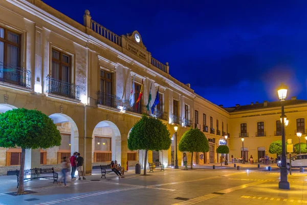 Ronda, İspanya, 21 Mayıs 2021: İspanyol kenti Ronda 'da Plaza espana