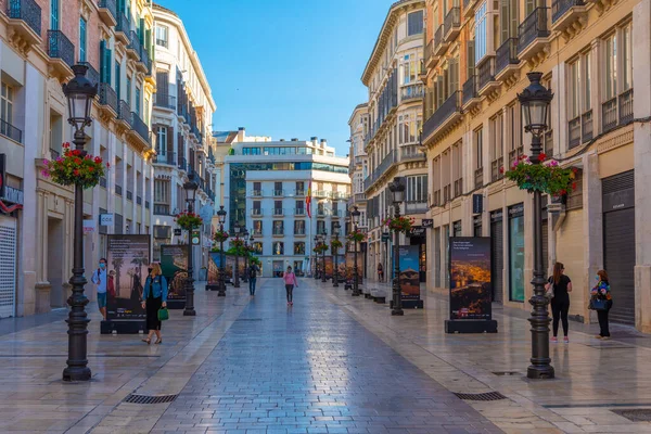 Malaga Spanje Mei 2021 Zonnige Dag Molina Lario Boulevard Malaga — Stockfoto