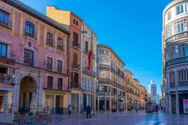Malaga Spanje Mei 2021 Zonnige Dag Molina Lario Boulevard Malaga — Stockfoto