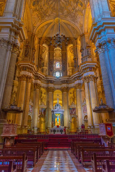 Malaga Espagne Mai 2021 Intérieur Cathédrale Ville Espagnole Malaga — Photo
