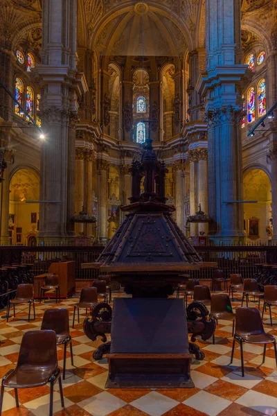 Malaga Espagne Mai 2021 Intérieur Cathédrale Ville Espagnole Malaga — Photo