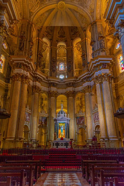 Malaga Espagne Mai 2021 Intérieur Cathédrale Ville Espagnole Malaga — Photo