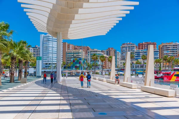 Malaga Espagne Mai 2021 Paseo Del Muelle Uno Promenade Spanish — Photo