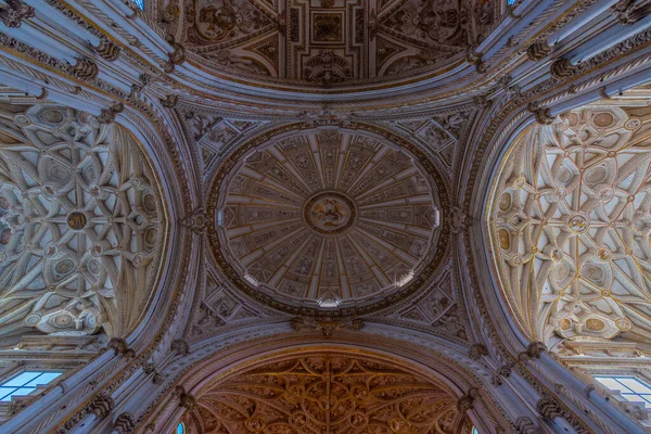 Cordoba Spain May 2021 View Catholic Altar Mezquita Cathedral Spanich — Stock Photo, Image