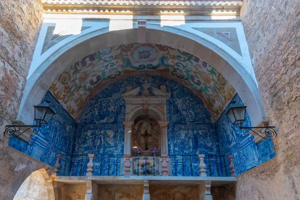 Obidos Portugal Juli 2021 Azulejos Mosaiken Der Porta Vila Obidos — Stockfoto