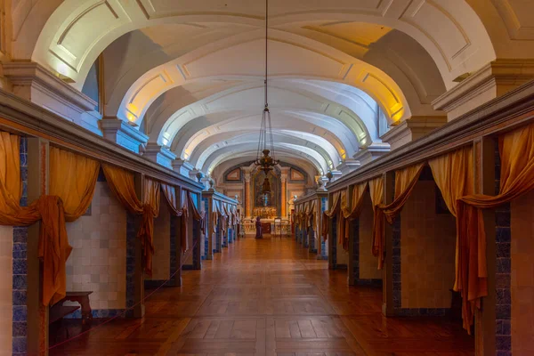Mafra Portogallo Giugno 2021 Corridoio All Interno Del Palazzo Reale — Foto Stock