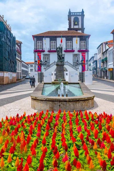 Ponta Delgada, Portekiz, 25 Haziran 2021: Sao Miguel, Portekiz 'in Ponta Delgada kentinde Camara Belediyesi.