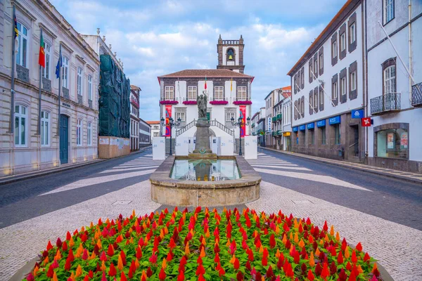 Ponta Delgada, Portekiz, 23 Haziran 2021: Portekiz 'in Sao Miguel kentindeki Camara Belediyesi.