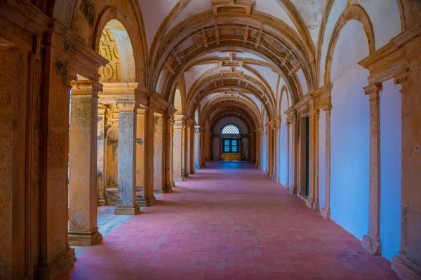 Tomar Portekiz Haziran 2021 Tomar Portekiz Deki Manastırın Içindeki Koridor — Stok fotoğraf