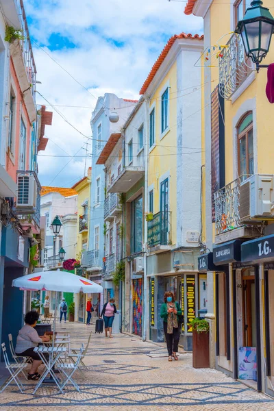 Setúbal Portugal Junho 2021 Rua Estreita Cidade Velha Cidade Portuguesa — Fotografia de Stock