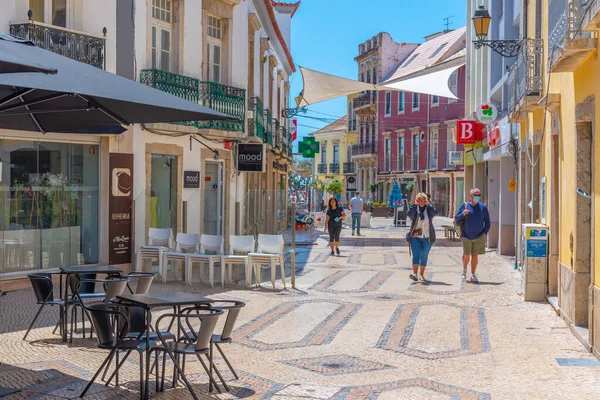 Faro Portugal Junio 2021 Calle Comercial Del Casco Antiguo Ciudad — Foto de Stock