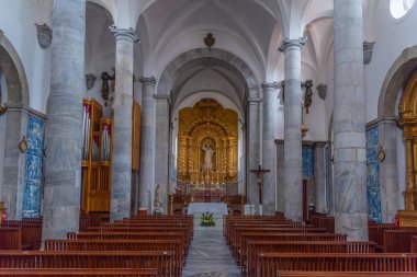 Beja, Portekiz, 17 Haziran 2021: Beja katedralinin içi.