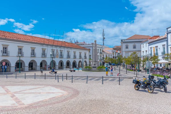 Ταβίρα Πορτογαλία Ιουνίου 2021 Κεντρική Πλατεία Της Παλιάς Πόλης Στην — Φωτογραφία Αρχείου