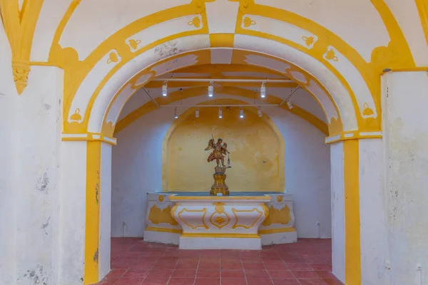 Elvas, Portekiz, 16 Haziran 2021: Portekiz 'in Elvas kentindeki Santa Luzia kalesinin iç kesimi.