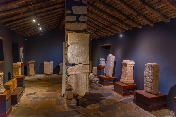 Ammaia, Portekiz, 16 Haziran 2021: Portekiz 'deki Roma kenti Ammaia Müzesi.