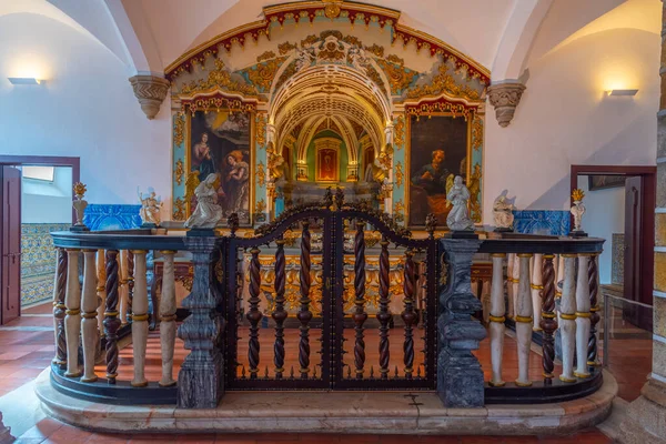 Evora, Portekiz, 15 Haziran 2021: Evora, Portekiz 'de Capela dos ossos' un İçişleri.