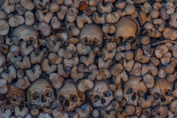 Evora Portugal June 2021 Skull Bone Decoration Capela Dos Ossos — ストック写真