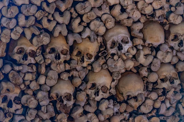 Evora Portugal June 2021 Skull Bone Decoration Capela Dos Ossos — ストック写真