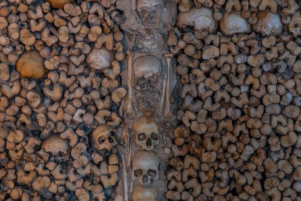 Evora Portugal June 2021 Skull Bone Decoration Capela Dos Ossos — 스톡 사진