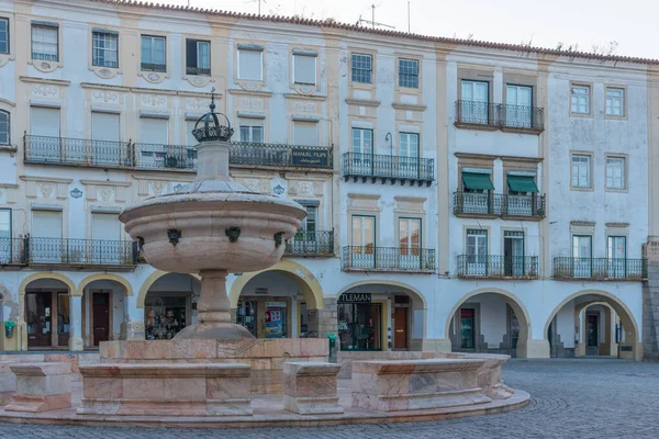 Evora Portugal June 2021 Morning Praca Giraldo Square Evora Portugal — стоковое фото