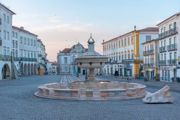 Évora Portugal Junho 2021 Manhã Praça Praca Giraldo Évora Portugal — Fotografia de Stock