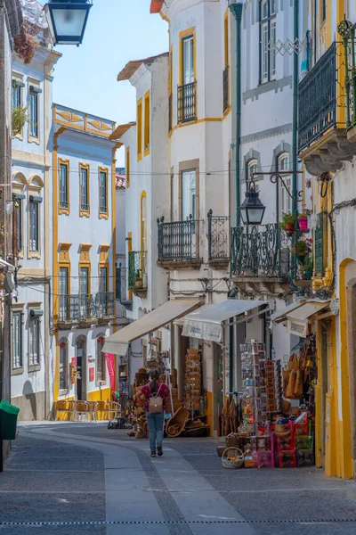 Evora Portugal Junio 2021 Calle Comercial Ciudad Portuguesa Evora — Foto de Stock