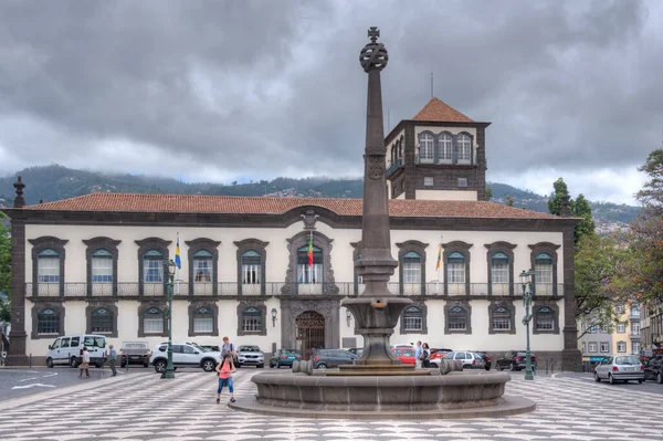 Funchal, Portekiz, 13 Haziran 2021: Funchal Madeira Portekiz Praca do Municipio