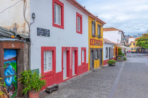 Funchal Portugal June 2021 Commercial Street Portuguese Town Funchal — стоковое фото