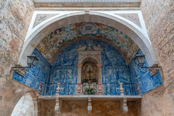 Obidos Portekiz Ekim 2021 Obidos Portekiz Deki Porta Vila Azulejos — Stok fotoğraf