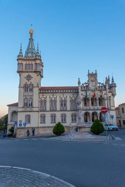 Sintra Portugal Oktober 2021 Menschen Flanieren Vor Dem Rathaus Sintra — Stockfoto