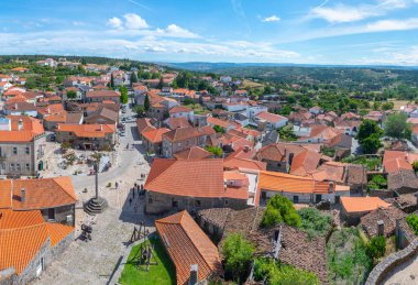 Portekiz 'in Penedono şehrinin Panoraması