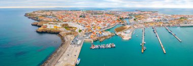 Portekiz 'in Penis kasabasının hava manzarası