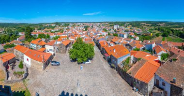 Portekiz 'in Sabugal şehrinin Panoraması