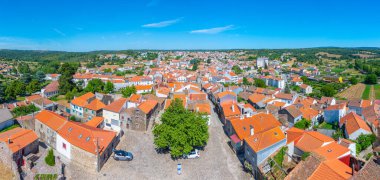 Portekiz 'in Sabugal şehrinin Panoraması